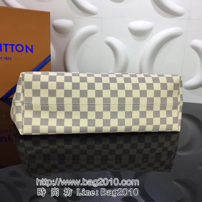 路易威登LV頂級原單 M43703 原廠monogram帆布白格購物包 YDH1369